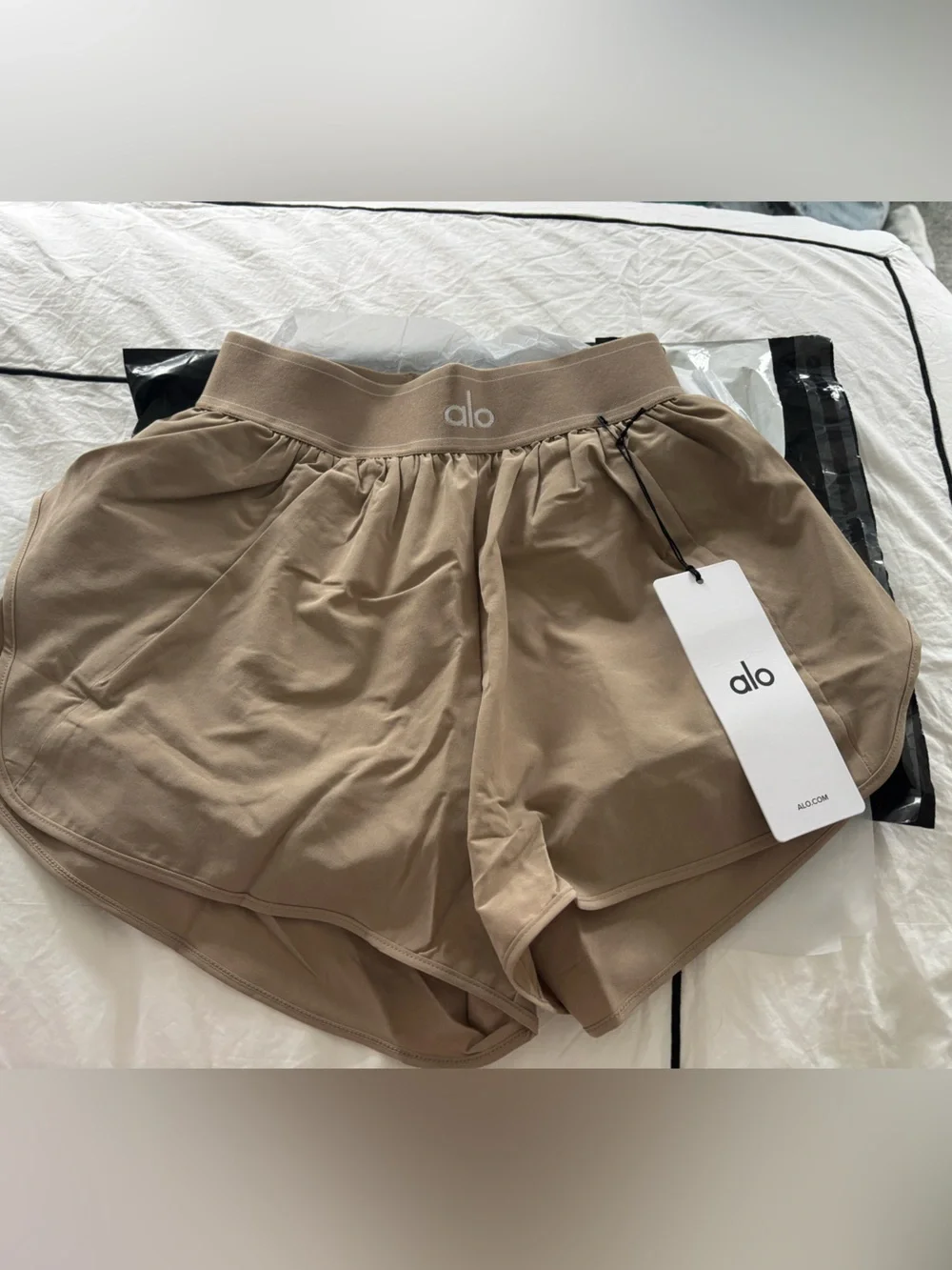 ALO Yoga Match Point Shorts in Taupe